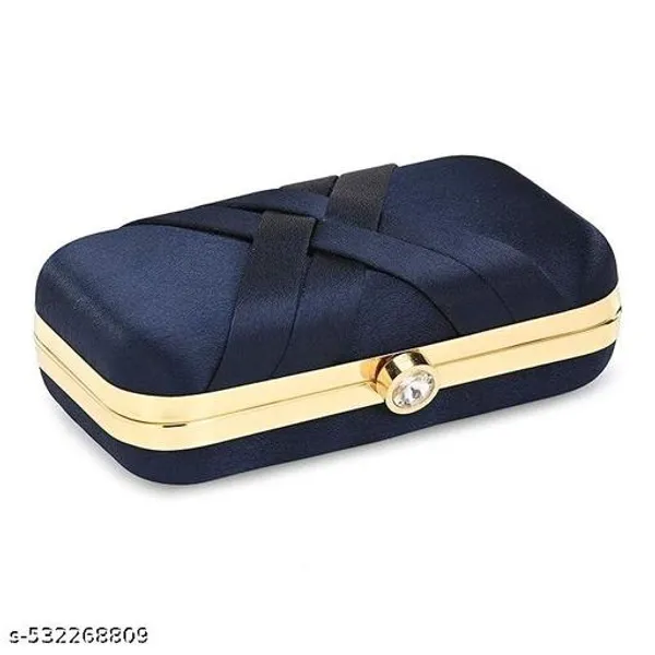 Blue_Polyurethane_Clutch_For_Women