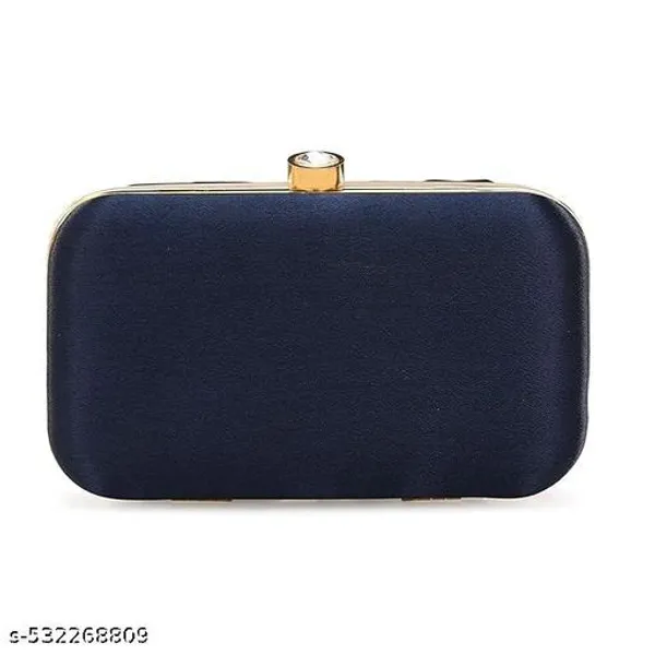 Blue_Polyurethane_Clutch_For_Women