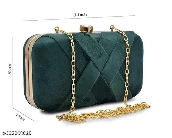 Green_Polyurethane_Clutch_For_Women