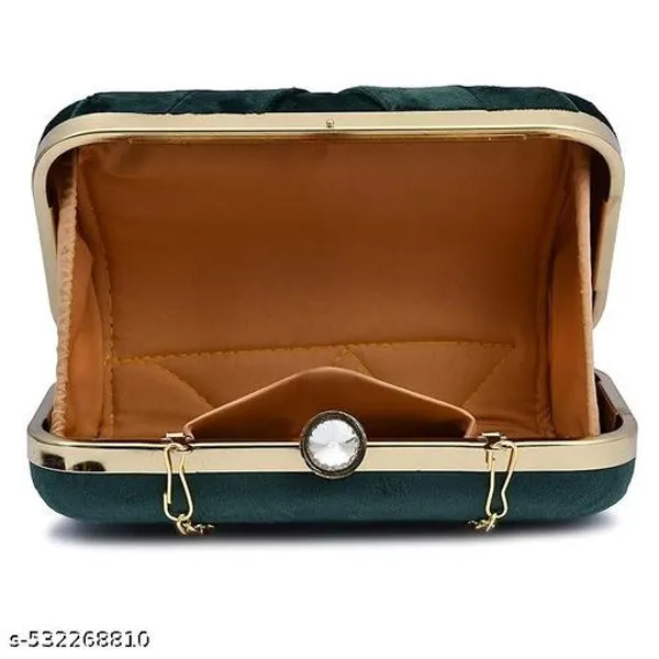 Green_Polyurethane_Clutch_For_Women