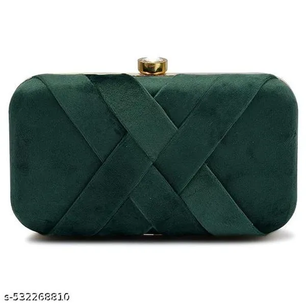 Green_Polyurethane_Clutch_For_Women