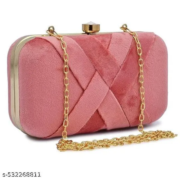 Pink_Polyurethane_Clutch_For_Women