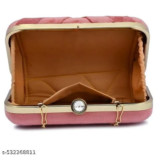Pink_Polyurethane_Clutch_For_Women