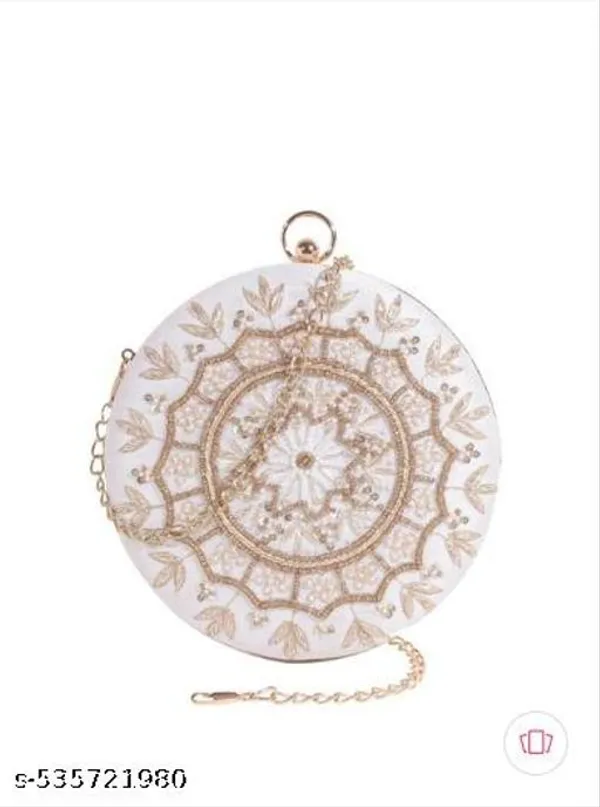 White_Polyurethane_Clutch_For_Women