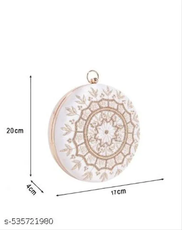 White_Polyurethane_Clutch_For_Women