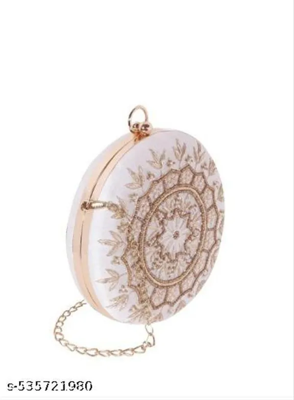 White_Polyurethane_Clutch_For_Women