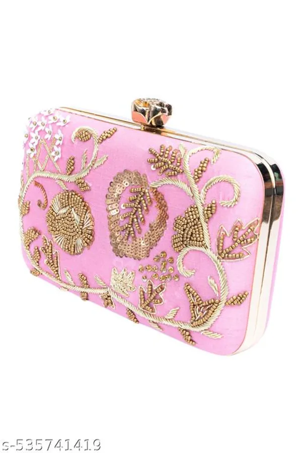 Pink_Velvet_Clutch_For_Women