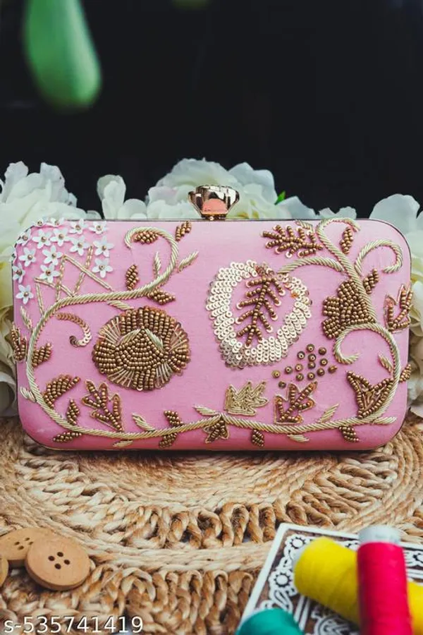 Pink_Velvet_Clutch_For_Women