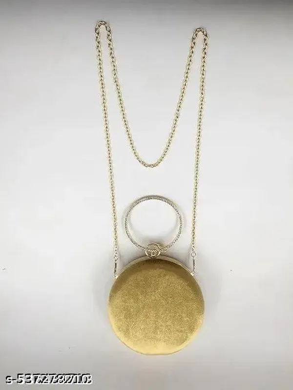 Gold_Polyurethane_Clutch_For_Women