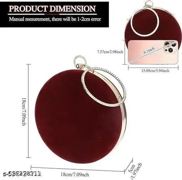 Maroon_Polyurethane_Clutch_For_Women