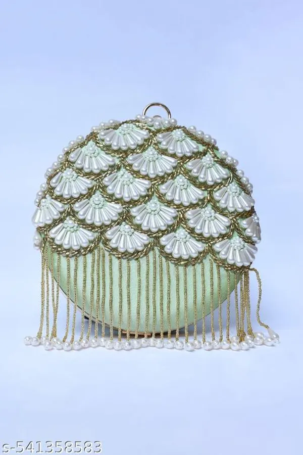 Green_Polyurethane_Clutch_For_Women