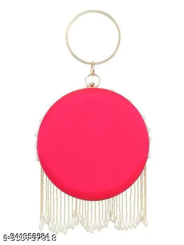 Red_Polyurethane_Clutch_For_Women