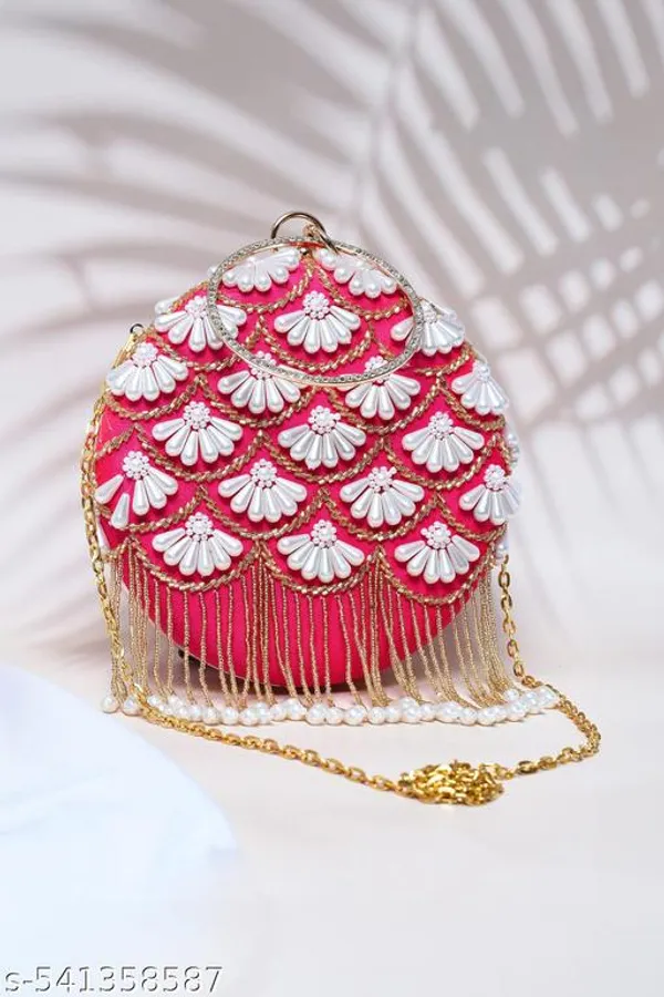 Pink_Polyurethane_Clutch_For_Women