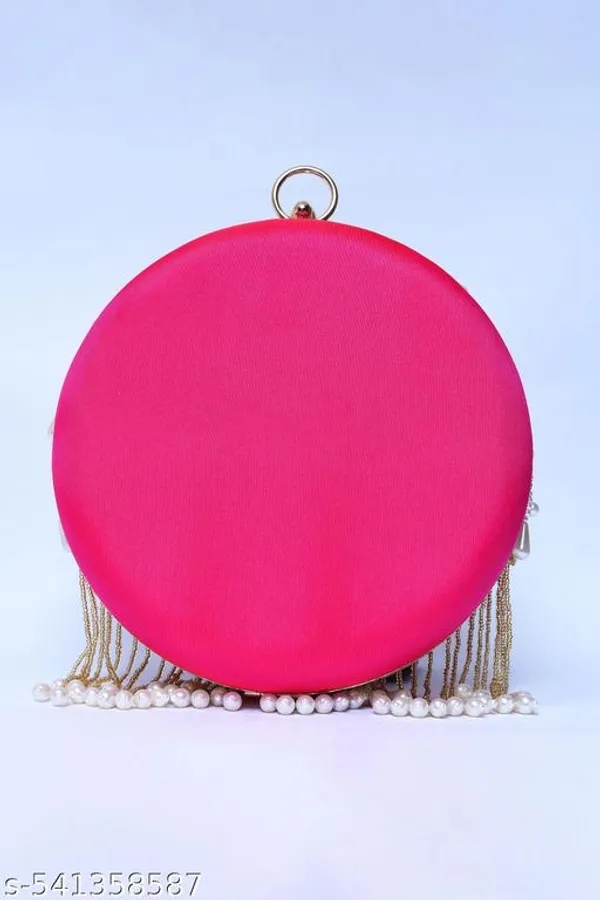 Pink_Polyurethane_Clutch_For_Women