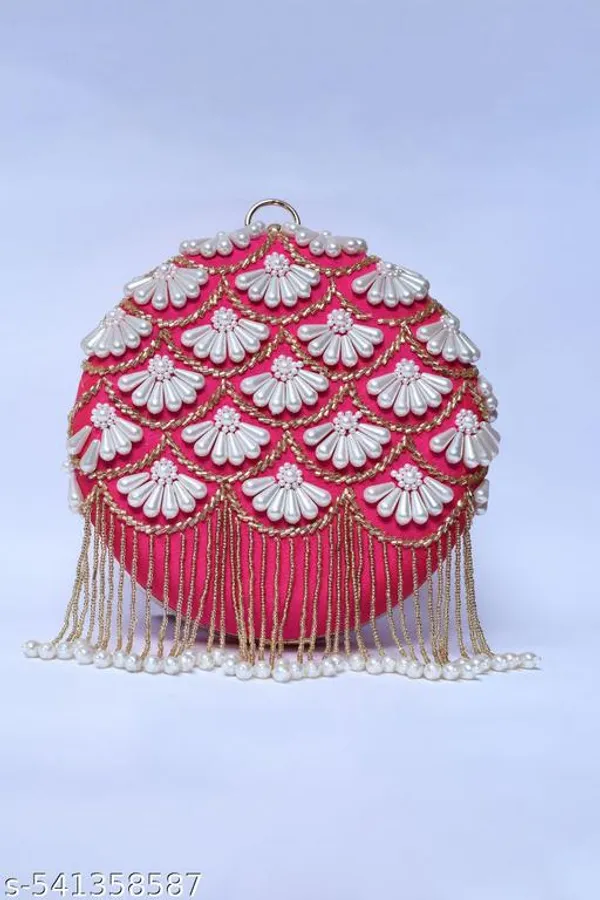 Pink_Polyurethane_Clutch_For_Women