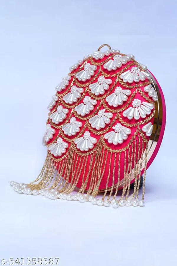 Pink_Polyurethane_Clutch_For_Women