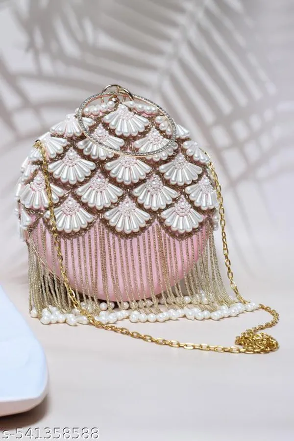 Peach_Velvet_Clutch_For_Women