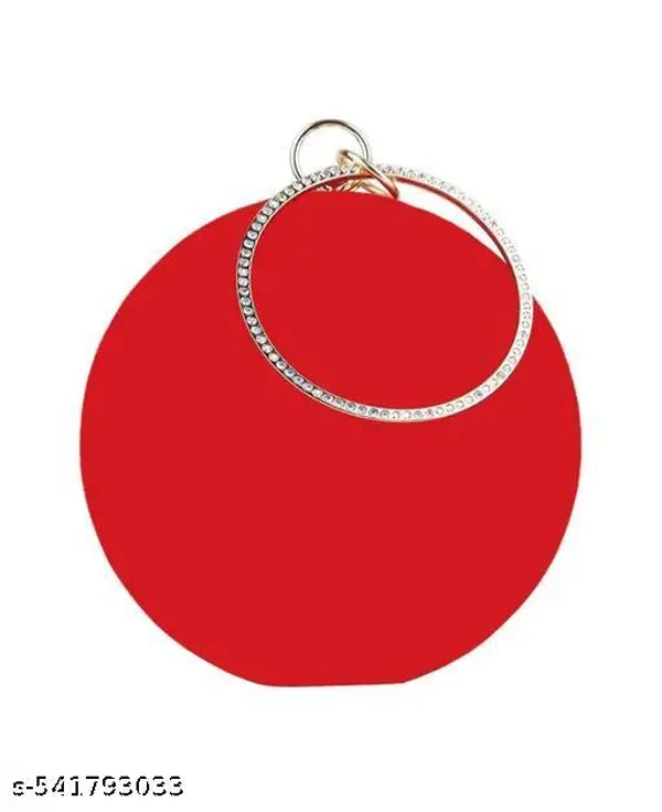 Red_Polyurethane_Clutch_For_Women