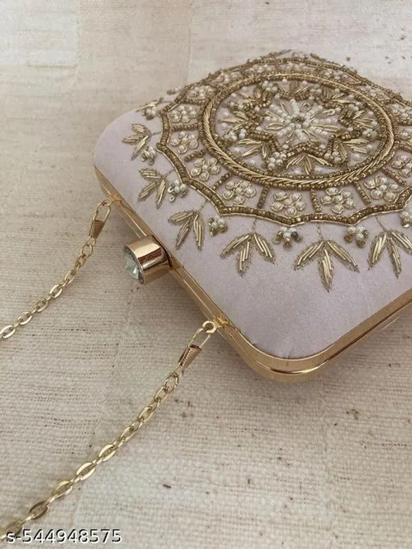 White_Polyurethane_Clutch_For_Women