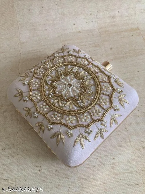 White_Polyurethane_Clutch_For_Women