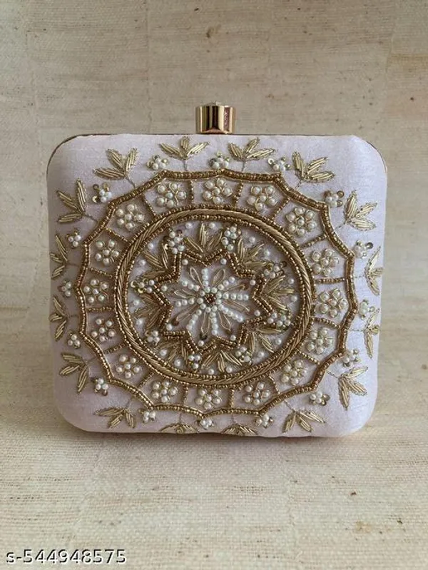 White_Polyurethane_Clutch_For_Women