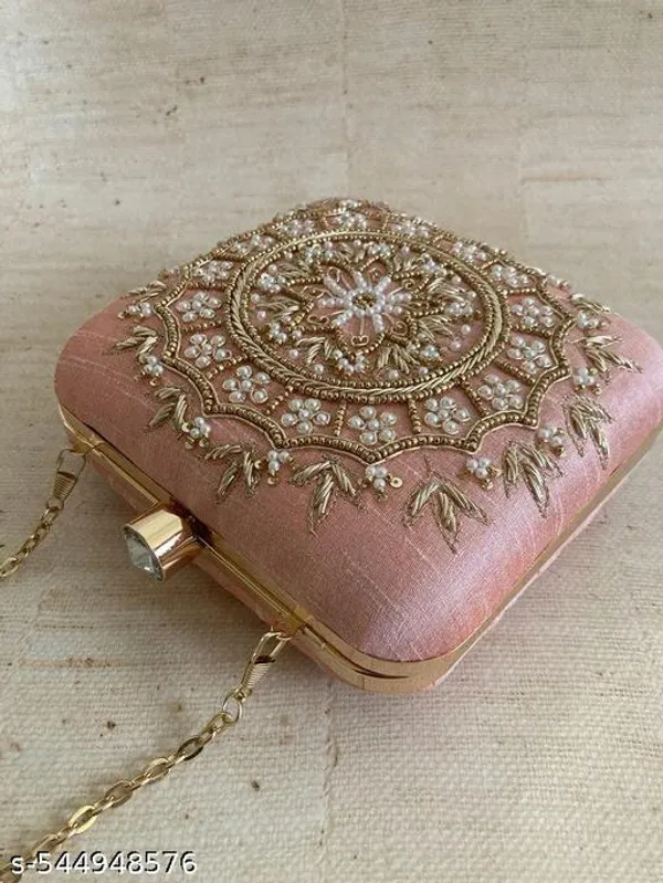 Peach_Velvet_Clutch_For_Women