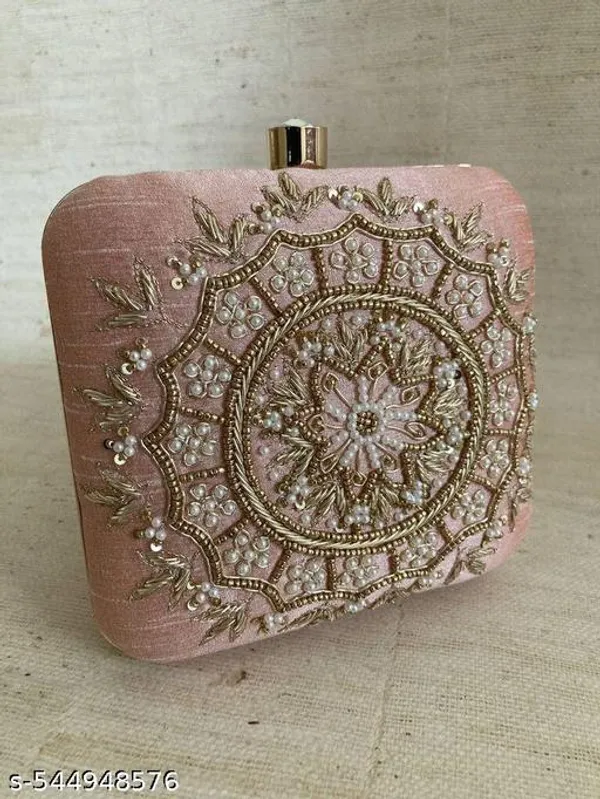 Peach_Velvet_Clutch_For_Women