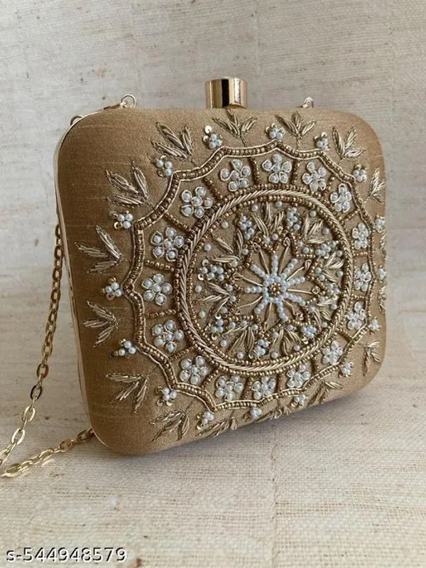 Gold_Synthetic_-Polyester_Clutch_For_Women