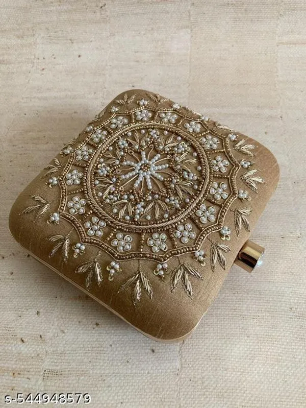 Gold_Synthetic_-Polyester_Clutch_For_Women