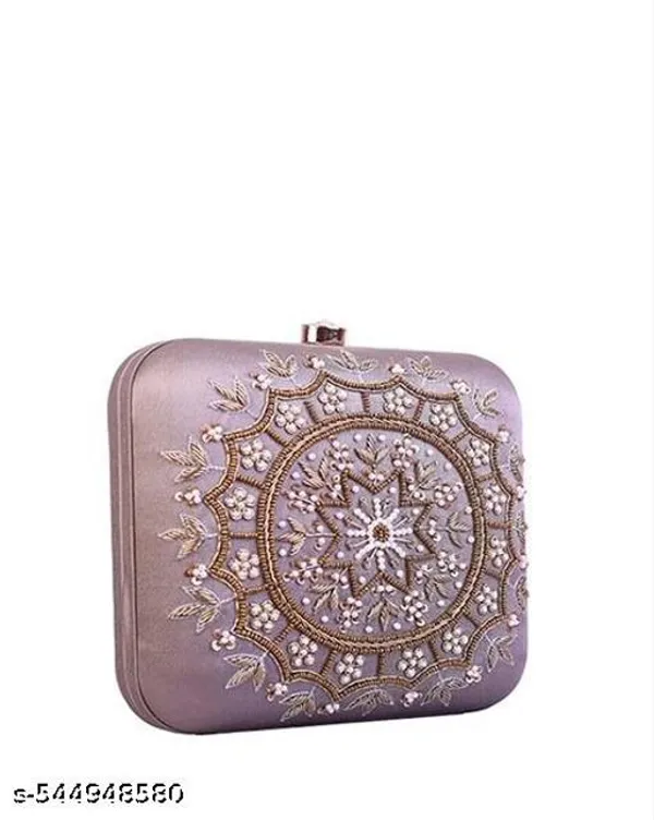 Lavendar_Polyurethane_Clutch_For_Women