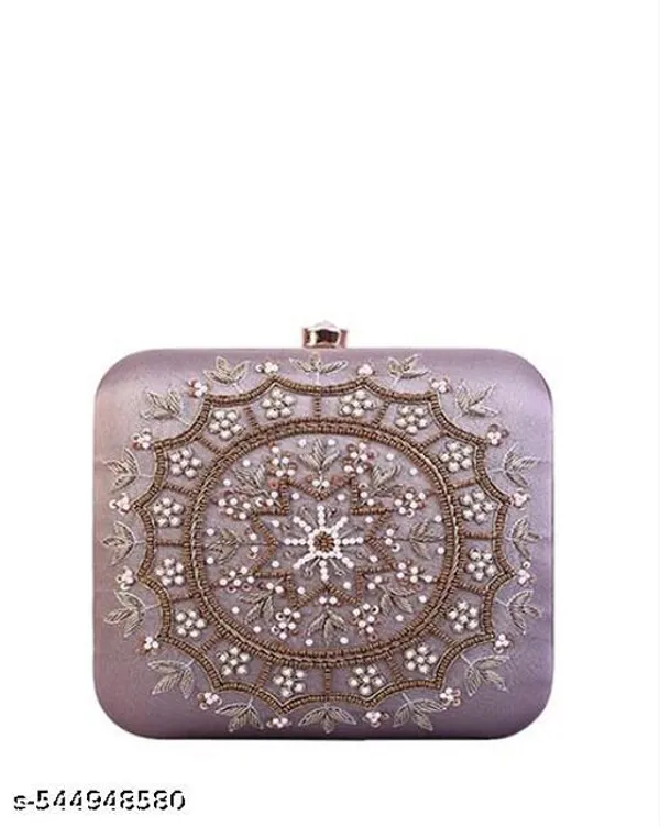 Lavendar_Polyurethane_Clutch_For_Women