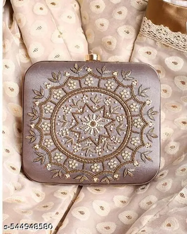 Lavendar_Polyurethane_Clutch_For_Women