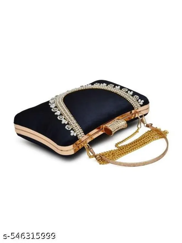 Blue_Polyurethane_Clutch_For_Women