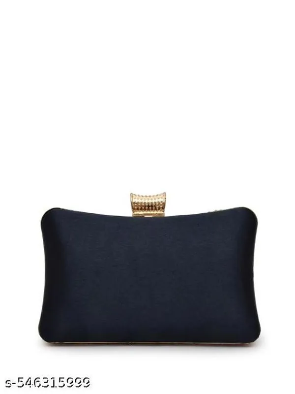 Blue_Polyurethane_Clutch_For_Women