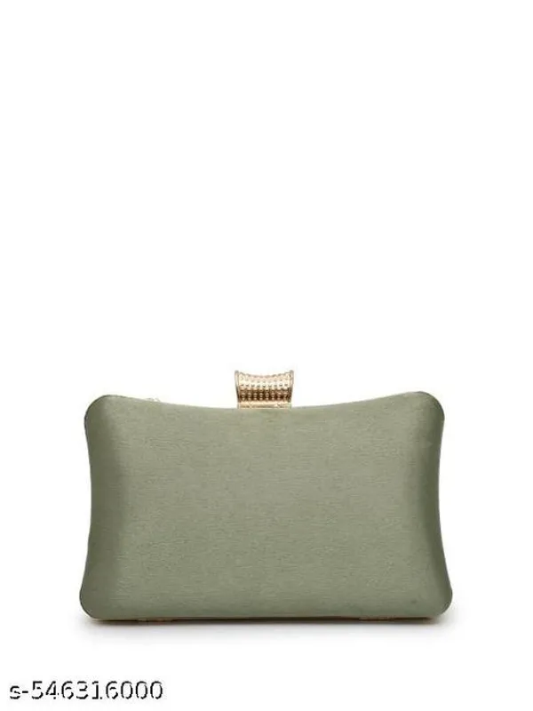 Green_Polyurethane_Clutch_For_Women