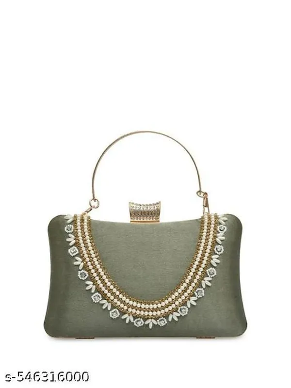 Green_Polyurethane_Clutch_For_Women