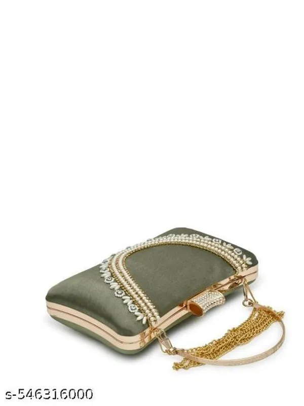 Green_Polyurethane_Clutch_For_Women