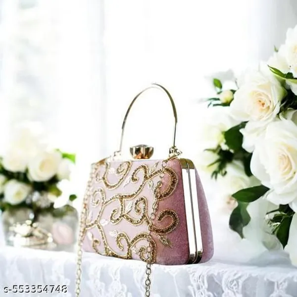 Pink_Velvet_Clutch_For_Women