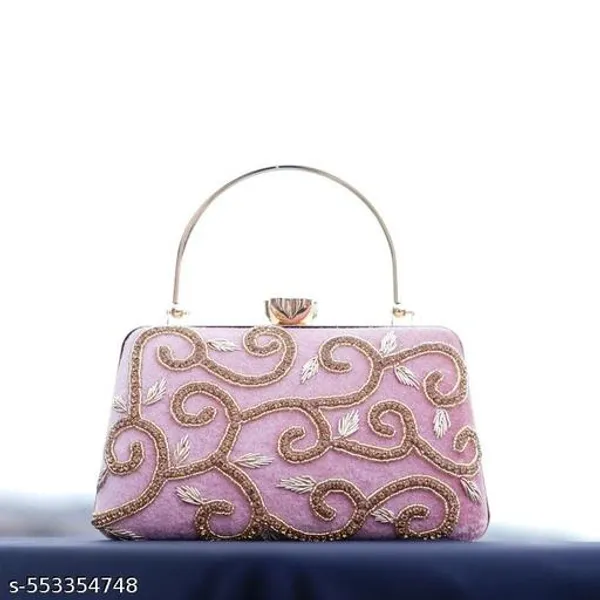 Pink_Velvet_Clutch_For_Women