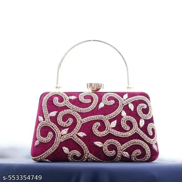 Pink_Polyurethane_Clutch_For_Women