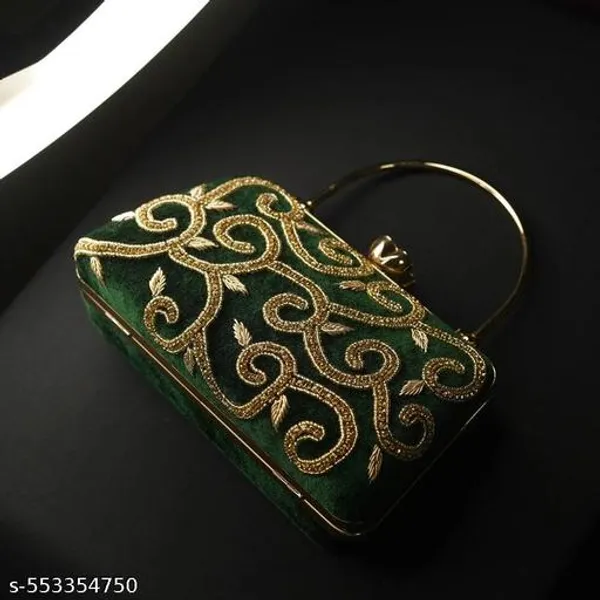 Green_Polyurethane_Clutch_For_Women