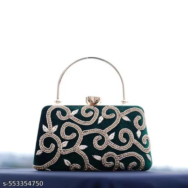 Green_Polyurethane_Clutch_For_Women