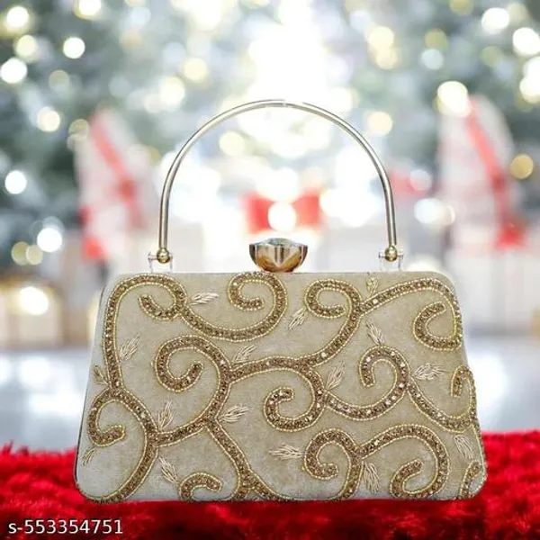 White_Polyurethane_Clutch_For_Women