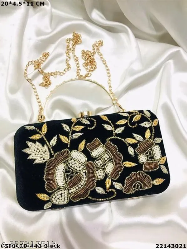 Black_Polyurethane_Clutch_For_Women