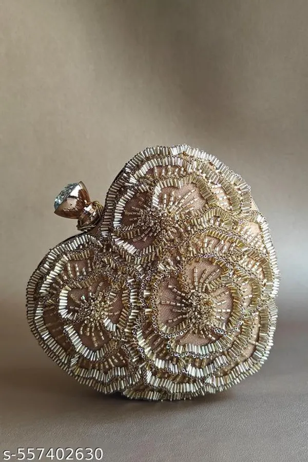 Gold_Polyurethane_Clutch_For_Women