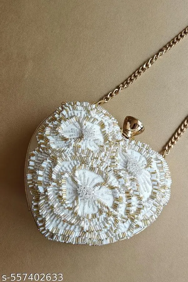 White_Polyurethane_Clutch_For_Women