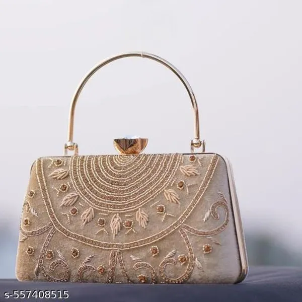Gold_Rubber_Clutch_For_Women