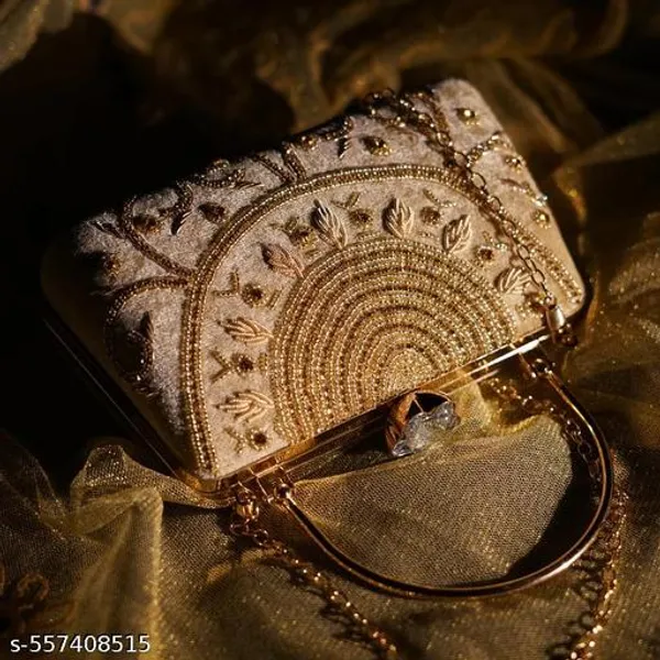 Gold_Rubber_Clutch_For_Women