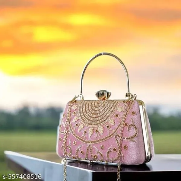 Pink_Velvet_Clutch_For_Women