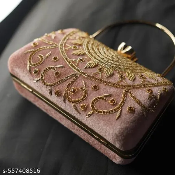 Pink_Velvet_Clutch_For_Women
